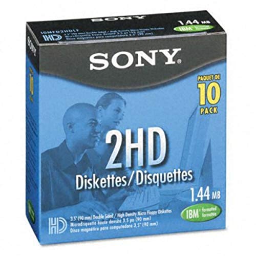 Sony 10MFD 1.44MB 3.5" Dos, 10pk 1.44MB - Disquetes (10pk, 1,44 MB, 8-88%, 10-60 °C, 8-90%)