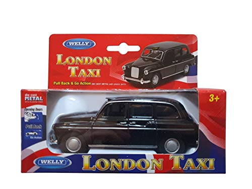 Souvenir de colección - Die Cast London Taxi Negro Modelo Tire Back & Action [Toy]