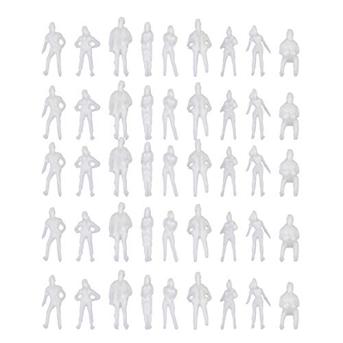 STOBOK Figuras sin Pintar Escala 1:50 100 Piezas Poses Variadas Personas en Miniatura para Proyecto de Diseño Arquitectónico Modelo a Escala Trenes Ferrocarriles Decoración Bonsai para