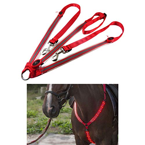 StyleBest Collar LED para la placa del pecho del caballo, el mejor accesorio de equitación altamente visible, ajustable, resistente y cómodo equipo de seguridad para el deporte de caballo.