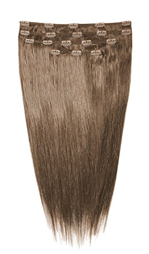 Sueño Americano completa Jefe Conjunto de clip en extensiones - 100 por ciento cabello humano - de color 5B Safari Rubia - 4 piezas - 105 g - 18 pulgadas de longitud / 46 cm, Paquete 1er (1 x 156 g)