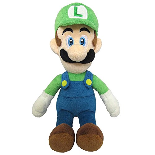 Super Mario - Peluche Luigi con Licencia Oficial de Nintendo, 20 cm (AGMSM6P-01L)