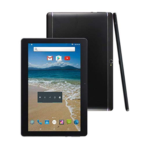 Tableta 10 Pulgadas Android 8.1 Octa Core 4GB RAM 64GB ROM Tablet PC WiFi incorporada Bluetooth y cámara GPS Dos Ranuras para Tarjetas SIM Desbloqueadas Llamada telefónica 3G Phablet (Metal Negro)