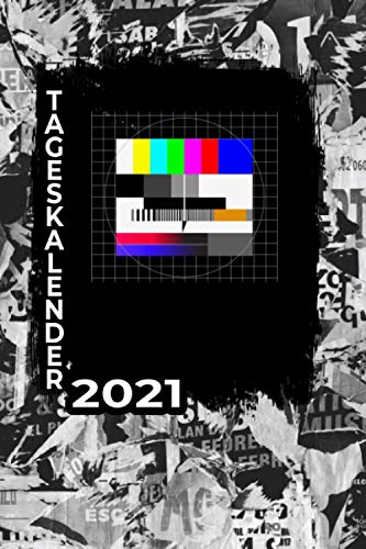 Tageskalender 2021: Terminkalender 2021 80er Tagesplaner ca DIN A5 farbig | 376 Seiten | 1 Seite pro Tag | retro | geburtstag