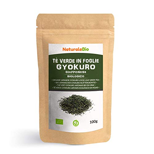 Té verde Gyokuro Japonés Orgánico de 100g. 100% Bio, Natural y Puro, Té verde en hojas provenientes de la primera cosecha cultivado en Japón. Organic Japanese Gyokuro Green Tea. NaturaleBio