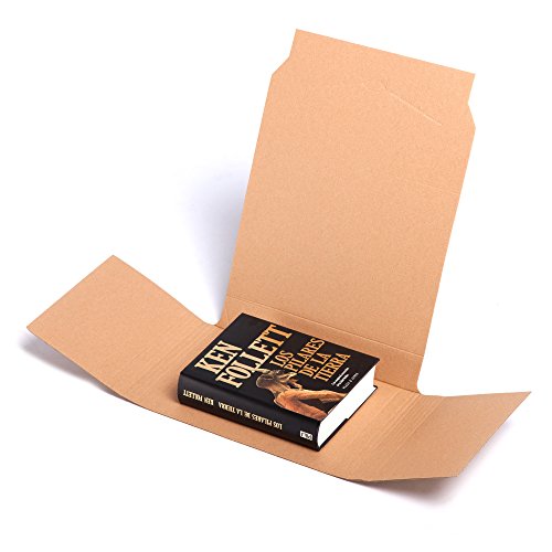 TeleCajas® | (50x) Cajas para Libros Individuales Envíos postales | Pack 50 unidades