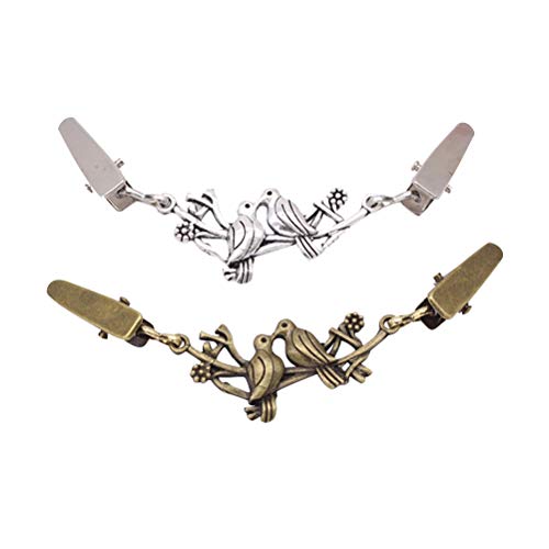TENDYCOCO Suéter Clips Animal Bundle Clips Cardigan Clips Suéter Collar Clips Mujeres 2PC
