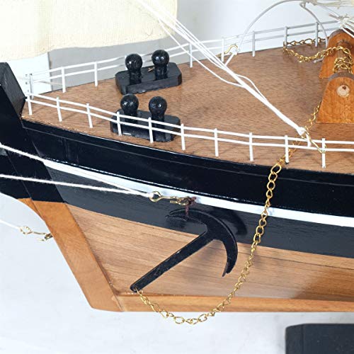 Vidal Regalos Figura Decorativa Barco Velero Cutty Sark Madera Adorno Maqueta Miniatura Vela 85 cm