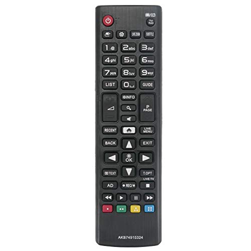 Vinabty Nuevo AKB74915324 Control Remoto Mandos a Distancia para LG TV 433mhz Mando a Distancia Televisión TV Negro reemplazo