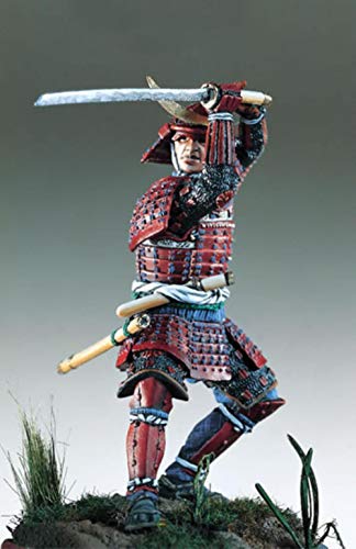 XINGCHANG 1/32 54Mm Samurai Warrior, Antiguo Abrigo Rojo 54Mm Juguete Modelo De Resina Kit En Miniatura Sin Montar Sin Pintar