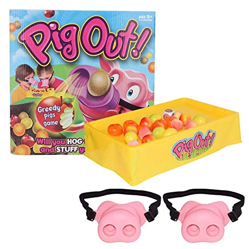 Yiyu Diversión Cerdo Nariz Tricky máscara Animal de Juguete Pig out Cosplay con el elástico Cubo Padre Interactivo del niño Playset Regalo de cumpleaños for niños y Adultos x (Color : Pink)