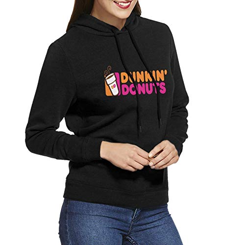 Yuanmeiju Dun-Kin Donuts Sudadera con Capucha para Mujer Sudadera con Capucha Transpirable