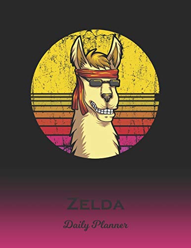 Zelda: Llama Daily Planner | Custom Letter Z First Name Personal 1 Year (2020 - 2021) Planning Agenda | January 20 - December 20 | Writing Notebook | ... | Plan Days, Set Goals & Get Stuff Done