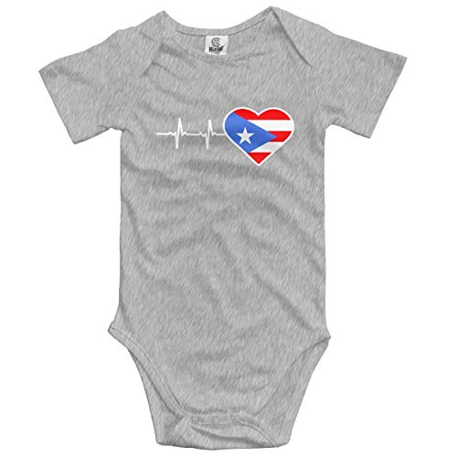 ZhangYu Baby Boys Girls Unisex Romper Body Puerto Rico Heartbeat Infantil Lpvely Jumpsuit Outfit 0-2T Niños