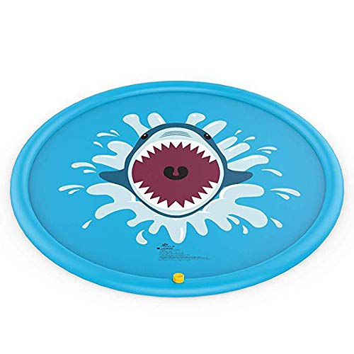 ZHONGXIN Splash Play Mat, Durable Pad de rociadores inflables portátiles Sprinkle Wading Pool, Summer Essential Spray Toys para niños y jardín al aire libre Actividades familiares (D/?170cm)