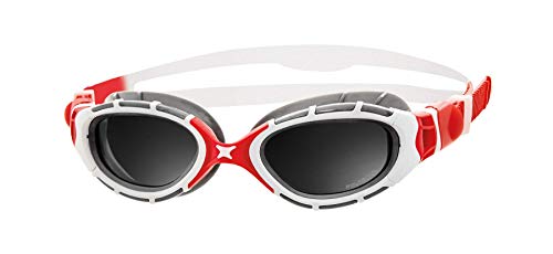 Zoggs Predator Flex Gafas de natación, Unisex Adulto, Blanco/Rojo/Plata/Humo, Talla única