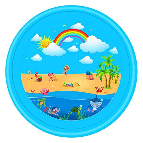 ZXGQF Juego de Salpicaduras y Salpicaduras, piscina al aire libre antideslizante con fondo de burbujas, piscina portátil para niños (F/?170cm)
