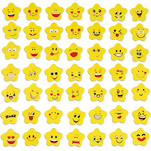 100 Piezas Emoji Borrador, Gomas de Borrar Emoji, para Útiles Escolares, Regalo de Fiesta para Niños, Relleno de Bolsa de Fiesta, Premio Escolar (Patrón Aleatorio)