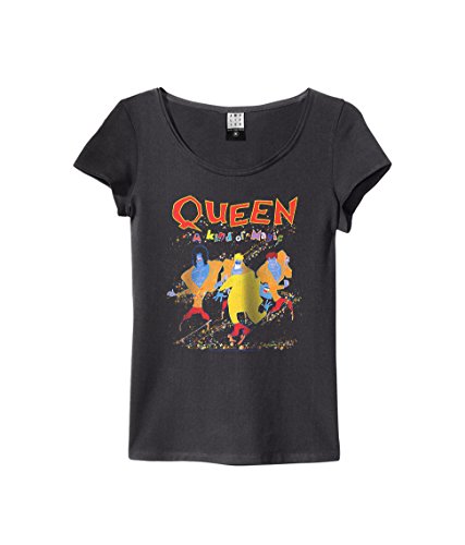 Amplified Ladies tee (Queen a Kind of Magic, Charcoal, S)