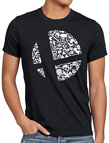 A.N.T. Brawler Camiseta para Hombre T-Shirt Ultimate Bros Switch, Talla:S, Color:Negro