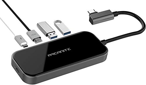ARCANITE - Hub USB-C, 100W de potencia, 4K x 2K HDMI, 2 puertos USB 3.0 tipo A, aluminio y exterior de cristal