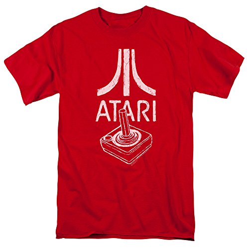 Atari Joystick Logo - Camiseta para adulto, color rojo - Rojo - Small