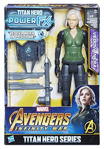 Avengers: Infinity War – Vedova Negra Black Widow Titan Hero Power FX (Personaje 30 cm, Figuras de acción de 30 cm), E0614103