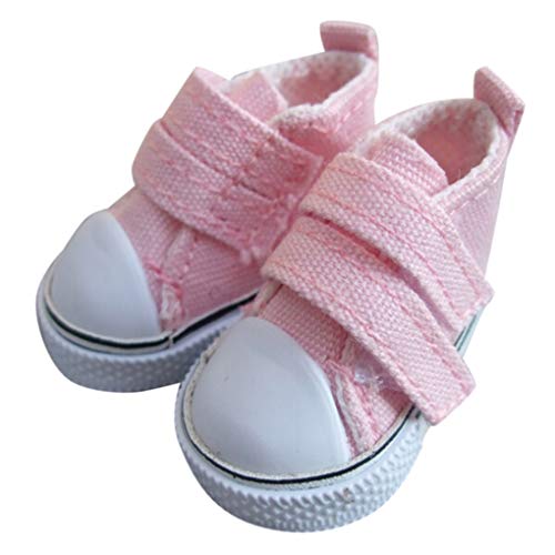 babysbreath17 1 Zapatos de Lona muñeca Par 5 cm seakers muñeca de Juguete Calzado Deportivo Zapatillas de Tenis para niños Juguetes del Regalo Rosado 5 * 2.6cm