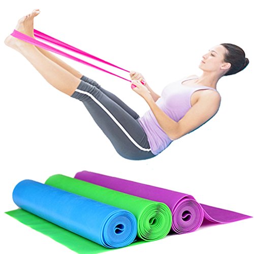 Bandas Elasticas Fitness / Cintas Elásticas 150 x 15 cm, Set de 3 Bandas -- juego de 3x banda elastica, cinta elástica para musculation, yoga, crossfit, entrenamiento de fuerza, pilates