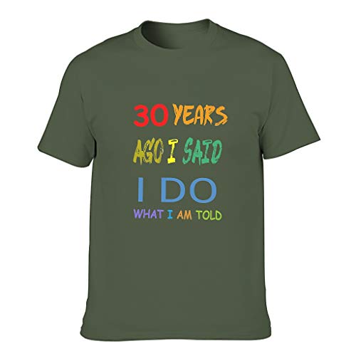 Camisetas de algodón para hombre, 30 años, diseño de corazones verde militar XXL