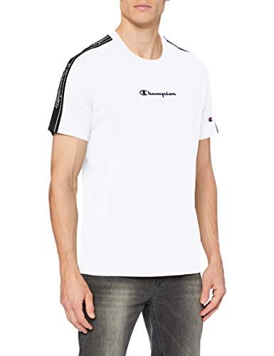 Champion Men's Seasonal Tape T-Shirt Camiseta, White (Ww001), S para Hombre