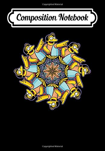 Composition Notebook: Nelson Mandala Simpsons -, Journal 6 x 9, 100 Page Blank Lined Paperback Journal/Notebook