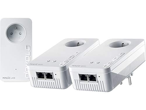 Devolo Magic 2 WiFi Next: Kit CPL WiFi Multiroom más rápido del Mundo (2400 Mbps, 5 Puertos Gigabit Ethernet) Ideal para teletrabajo y Streaming