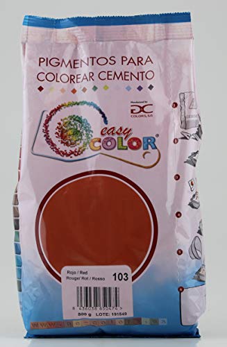 Easy Color Rojo 103 para cemento, mortero y hormigón (Pigmento Rojo Óxido de Hierro) (Rojo 103)