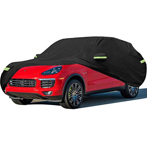 Funda para Coche Compatible con Porsche Cayenne SUV [S/Turbo/Turbo S/GTS], E-Hybrid, Coupe, Hybrid, Espesar Exterior Cubierta del Coche Impermeable Resistente al Polvo Lluvia Rasguño y Nieve Anti-UV