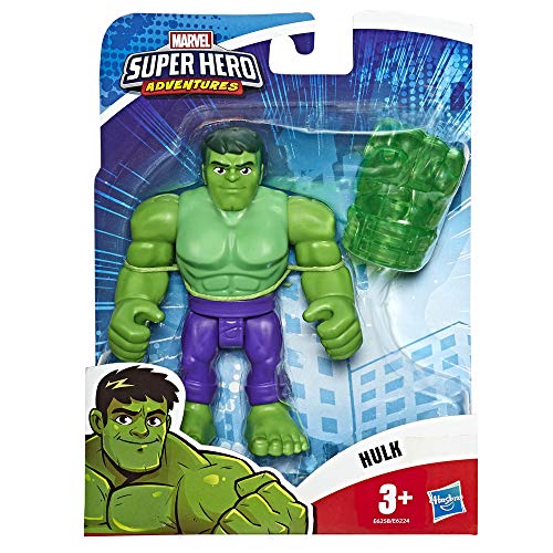 Hasbro Playskool - Heroes The_Avengers Marvel Super Hero Adventures-Hulk (Figura de acción de 12,5 cm), Multicolor, E6258ES0