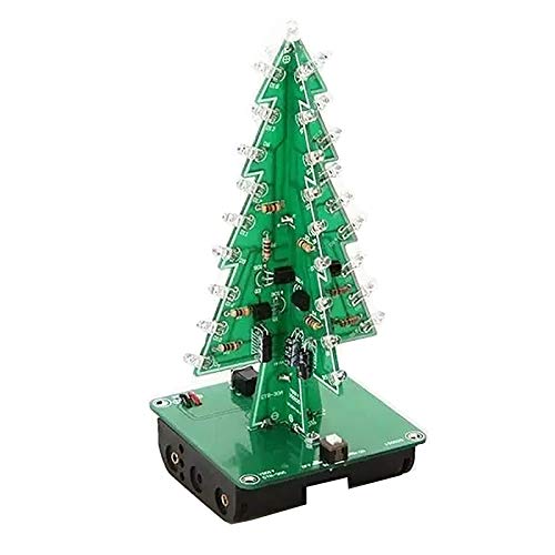 HINK Kit de Flash LED para árbol de Navidad de Bricolaje Kit de Aprendizaje electrónico 3D - Decoración Colorida para el hogar y el jardín con LED