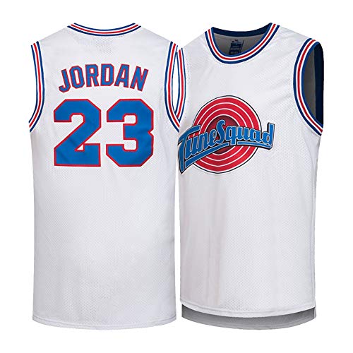 Jordan Movie Space Jam # 23 Camiseta de Baloncesto para Hombre, Camisetas de Baloncesto Bordadas Unisex Retro, Chaleco sin Mangas, Camiseta Deportiva (S-XXL)-XL