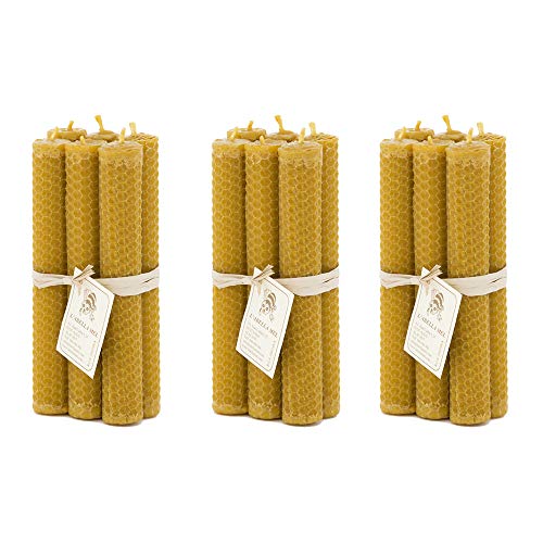 L’abella Mel – Pack de Velas naturales de cera de abeja – Cada paquete incluye 6 velas naturales hechas a mano