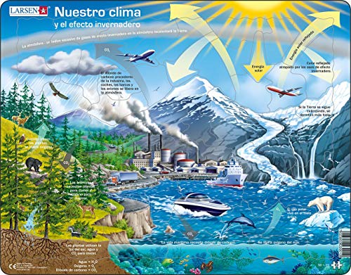 Larsen NB1 Nuestro Clima y el Efecto Invernadero, edición en Español, Puzzle de Marco con 69 Piezas