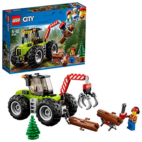 LEGO City Great Vehicles - Tractor Forestal, Juguete de Construcción para Niños y Niñas de 5 a 12 Años con Piezas, Minifigura y Vehículo (60181)