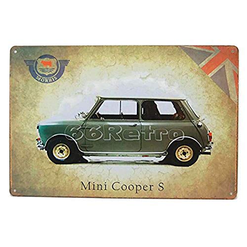 NOT Mini Cooper Placa de Cartel de Chapa Vintage Retro Cartel de Advertencia de Pared de Hierro Decoración para Bar Cafe Shop Home Garage Office Hotel