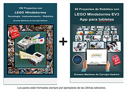 Pack 2 libros LEGO: 80 Proyectos de Robótica con LEGO MINDSTORMS EV3 App para tabletas + 150 Proyectos con LEGO Mindstorms