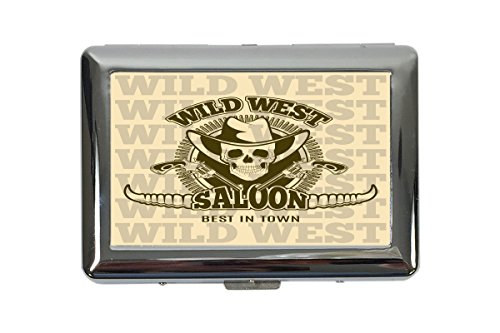 pitillera cigarrera Western Cowboy Indio Saloon del salvaje oeste impreso