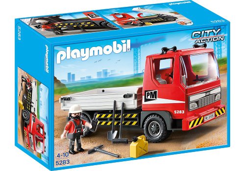 Playmobil Construcción - Camión de construcción, Juguete Educativo, 35 x 12,5 x 25 cm, (5283)