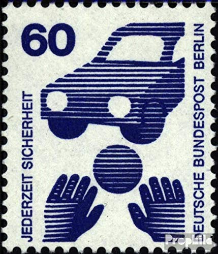 Prophila Collection Berlín (Oeste) Michel.-No..: 409A RA con Negro número de Seguimiento 1971 De prevención de Accidentes (Sellos para los coleccionistas)