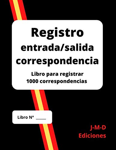 Registro entrada/salida correspondencia: Libro para registrar 1000 correspondencias