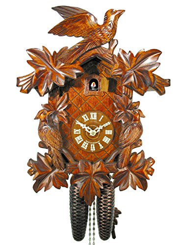 Reloj de cuco de la Selva Negra (original), 8 días, mecánico, 7 hojas, 3 aves, reloj de cuco, reloj de cuco, reloj de cuco, reloj de cuco, reloj de cuco, reloj de cuco (bonito regalo)