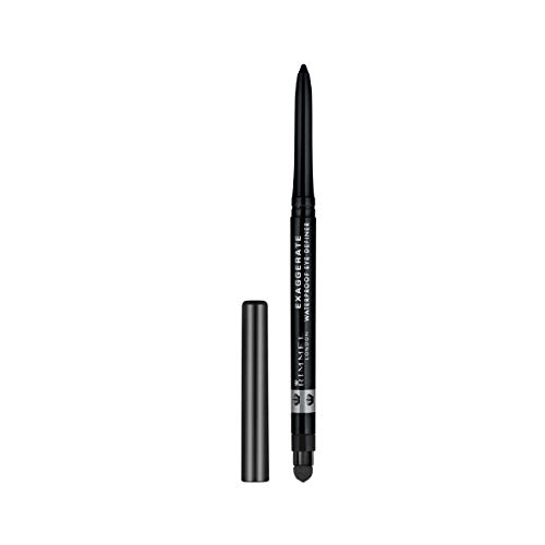 Rimmel London Exaggerate Waterproof Liners - Delineador de Ojos Retráctil Tono 262 Blackest Black, 0.28 g