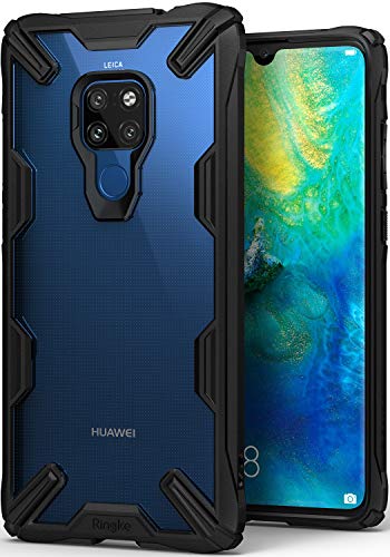 Ringke Fusion-X Compatible con Funda Huawei Mate 20 Ergonómico Transparente [Defensa Provista Caída Militar] Firme PC Back TPU Bumper Resistente Impactos Cover para Huawei Mate 20 (2018) - Black